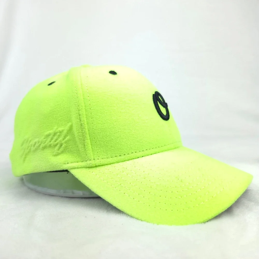 Official Dad Hat Cap Embroidery 3D Logo Side Sportif Logo Neon Yellow New